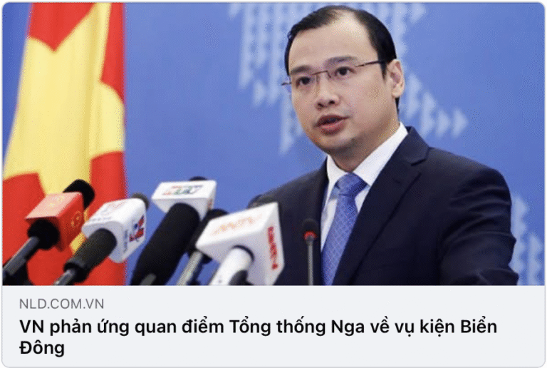 VỀ TUYÊN BỐ CỦA PUTIN LIÊN QUAN ĐẾN PHÁN QUYẾT VỀ ĐƯỠNG LƯỠI BÒ